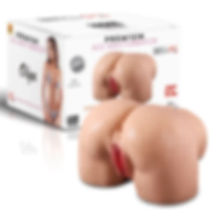 Premium Ass Masturbator Olga - Realistik Anal Vajinal 2 in 1 Titreşimli Suni Kalça Vajina - tdmarketim.com