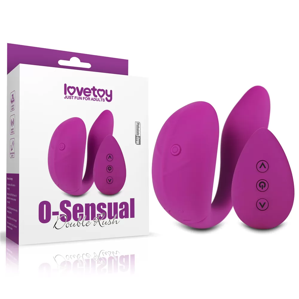 11 Modlu Uzaktan Kumandalı Şarjlı C Tipi Vibratör - O Sensual Double Rush - tdmarketim.com