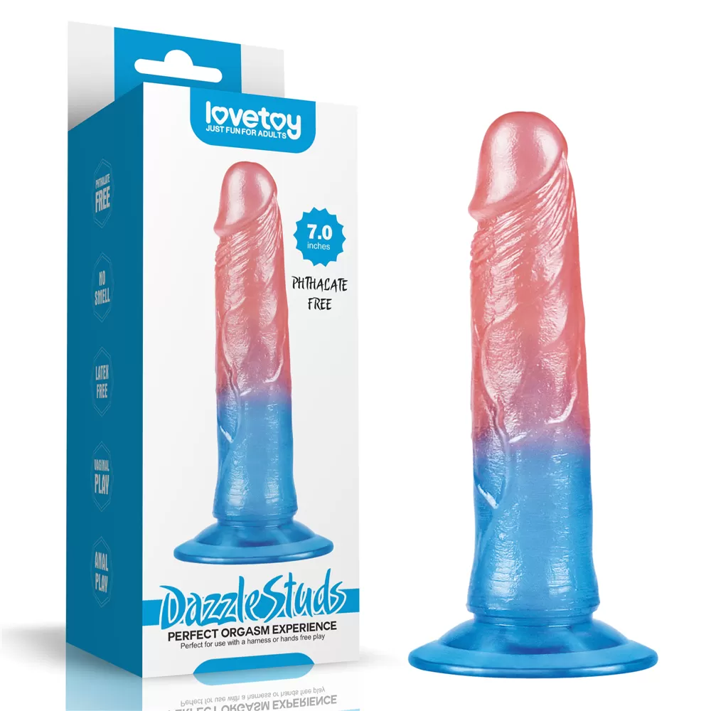 18 CM Anal Vajinal Kullanım Yumuşak Dokulu Jel Penis - Dazzle Studs - tdmarketim.com
