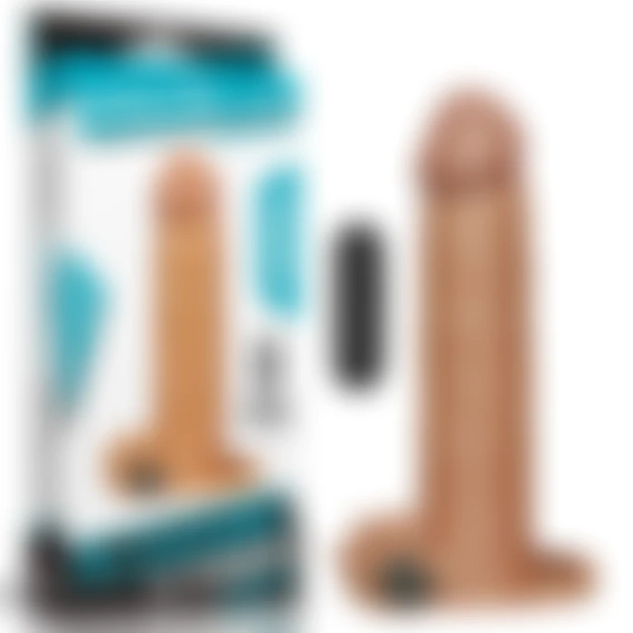7.5 CM Dolgulu Gerçekçi Melez Doku Titreşimli Penis Kılıfı - Pleasure X-Tender - tdmarketim.com