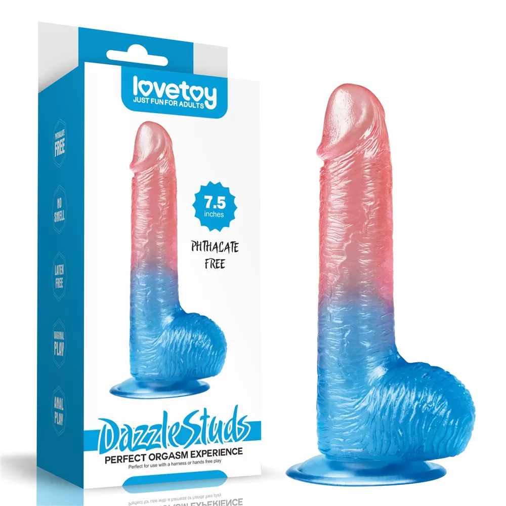 20 CM Anal Vajinal Kullanım Yumuşak Dokulu Jel Penis - Dazzle Studs - tdmarketim.com