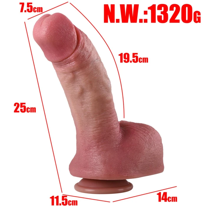 Gerçekçi Dildo 25 cm - Vakum Tabanlı Büyük Boy Dildo - tdmarketim.com