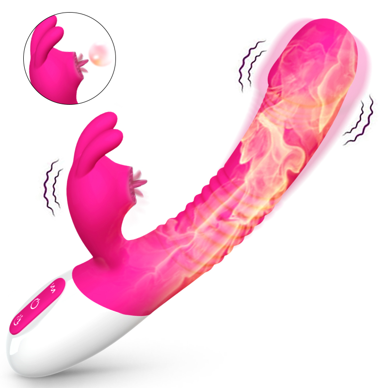 A3 - Şarjlı Akıllı Isıtmalı Güçlü Titreşimli ve Dil Hareketli G-Spot ve Klitoris Uyarıcı Yapay Penis Rabbit Vibratör - tdmarketim.com