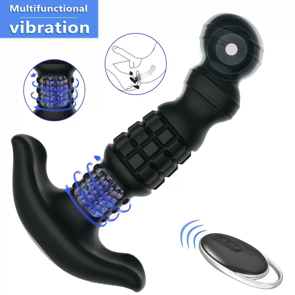 ABAKE Kablosuz Kumandalı 360° Dönebilen Rotasyonlu Titreşimli Prostat Uyarıcı Anal Vibratör - tdmarketim.com