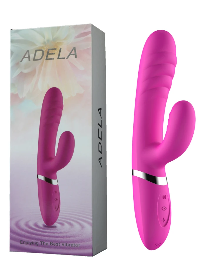 Adela Tavşan Vibratör Çift Motorlu USB Şarjlı - Mor - tdmarketim.com