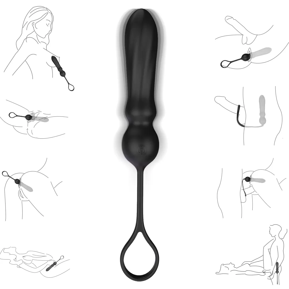 ADELE Prostat ve G Spot Uyarıcı Penis Halkalı Anal Vibratör - tdmarketim.com