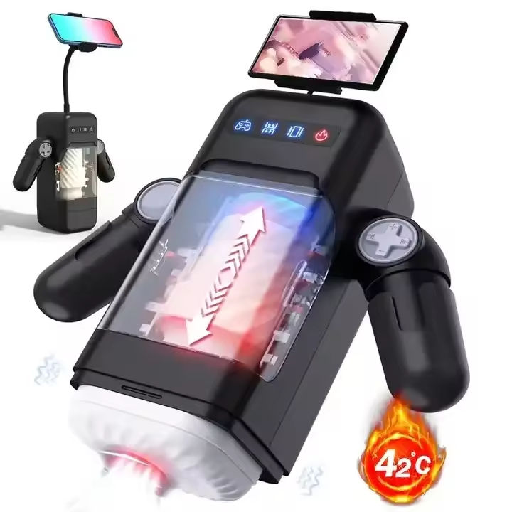 Amovibe Telefon Tutuculu Isıtmalı İleri Geri Hareketli ve Titreşimli Otomatik Suni Vajina Mastürbatör - tdmarketim.com