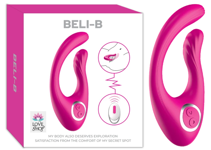 Beli-B Vibratör Uzaktan Kumandalı 12 Modlu USB Şarjlı Silikon - Mor - tdmarketim.com