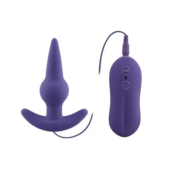 BULB PROBE Kumanda Kontrollü Güçlü Titreşimli Anal Plug Vibratör - Mor - tdmarketim.com