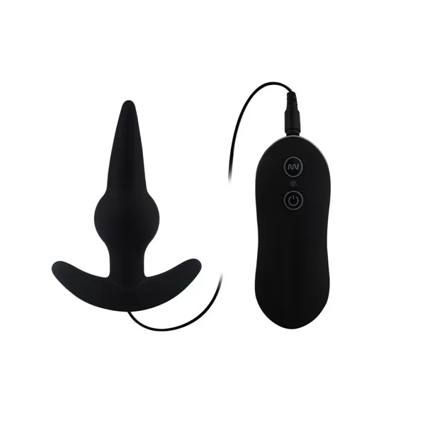 BULB PROBE Kumanda Kontrollü Güçlü Titreşimli Anal Plug Vibratör - Siyah - tdmarketim.com