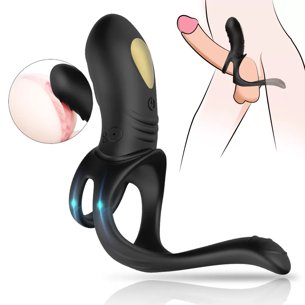 CADEN Şarjlı Perine ve Klitoris Uyarıcı Titreşimli Testis ve Penis Halkası - tdmarketim.com