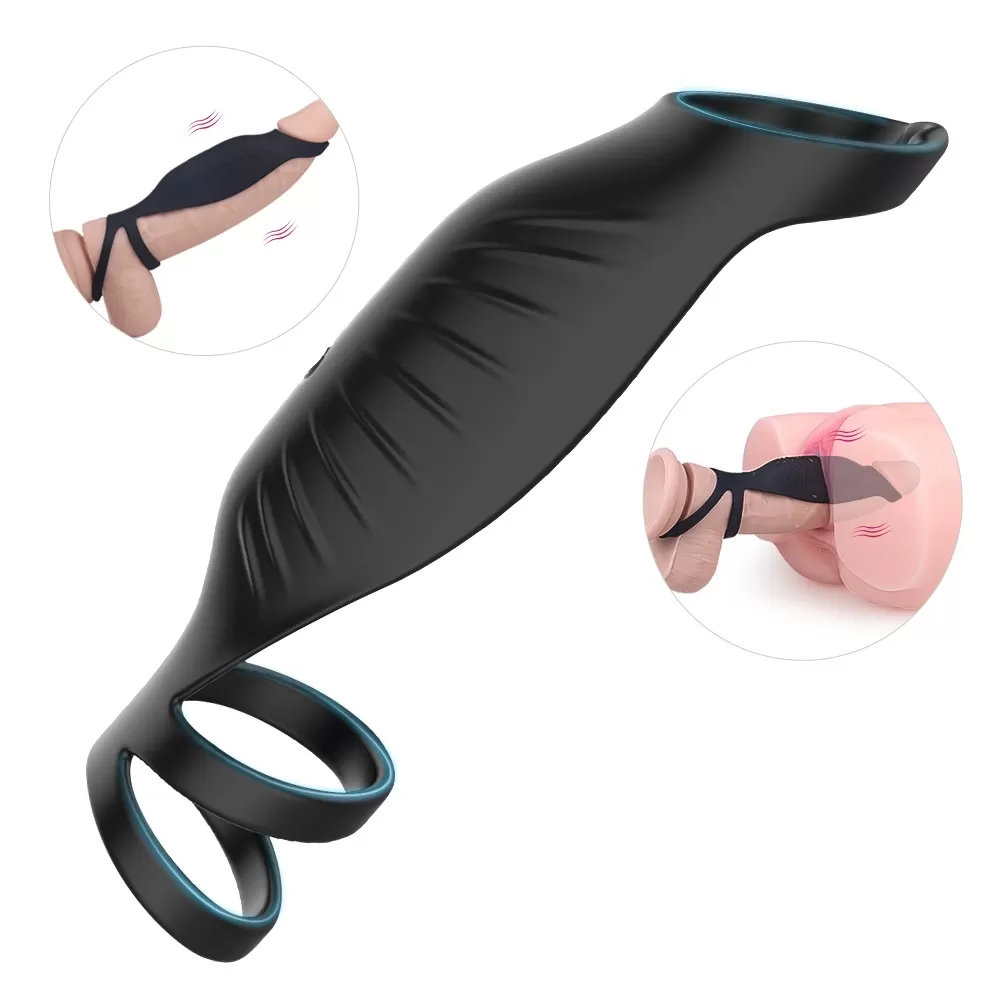 Carnivore Şarjlı G Nokta Uyarıcı Penis Kılıfı Güçlü Titreşimli Testis Halkalı Vibratör Penis Yüzüğü - tdmarketim.com