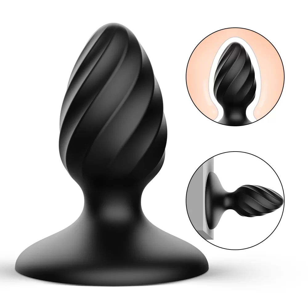 CHICK Güçlü Vantuzlu Spiral Tasarım Silikon Anal Plug - tdmarketim.com