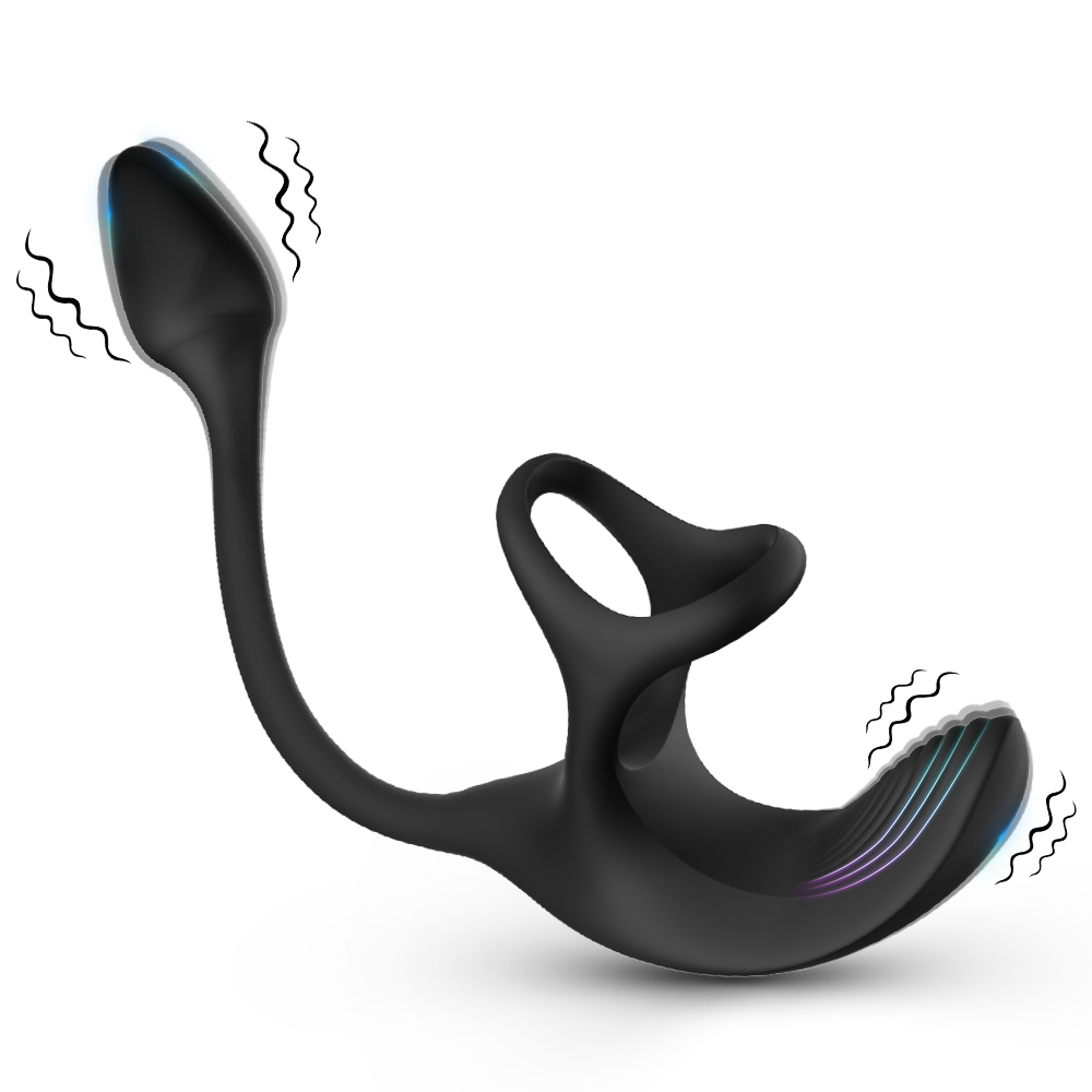 Cradle of Devil Şarjlı Esnek Testis Perine ve Prostat Uyarıcı 3 in 1 Vibratör Testis Halkalı Penis Yüzüğü - tdmarketim.com