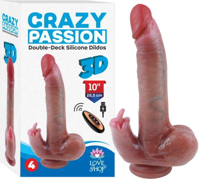 Crayz Çift Katman Realistik Vibratör 25,5 cm Kumandalı Y-002 - tdmarketim.com