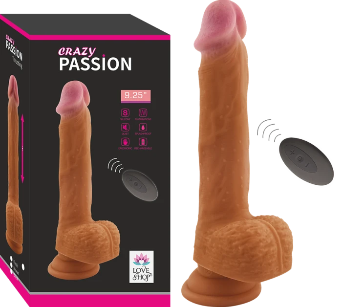 Crayz Yukarı-Aşağı Hareketli Silikon Realistik Vibratör 23,9 cm - tdmarketim.com