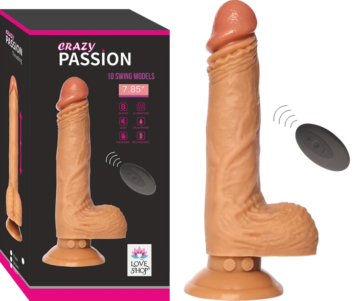 Crayz 360° Rotasyonlu Silikon Realistik Vibratör 20,3 cm USB Şarjlı - tdmarketim.com