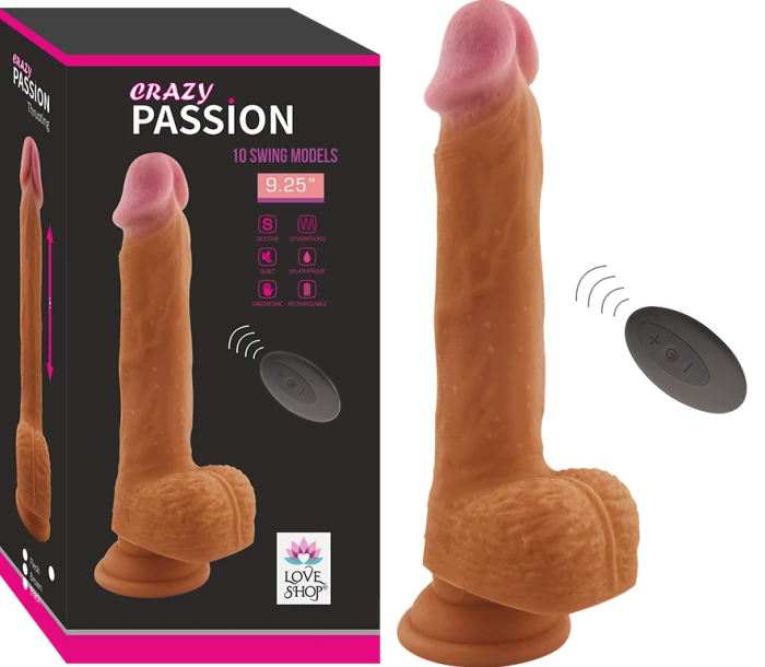 Crayz 360° Rotasyonlu Silikon Realistik Vibratör 23,9 cm USB Şarjlı - tdmarketim.com