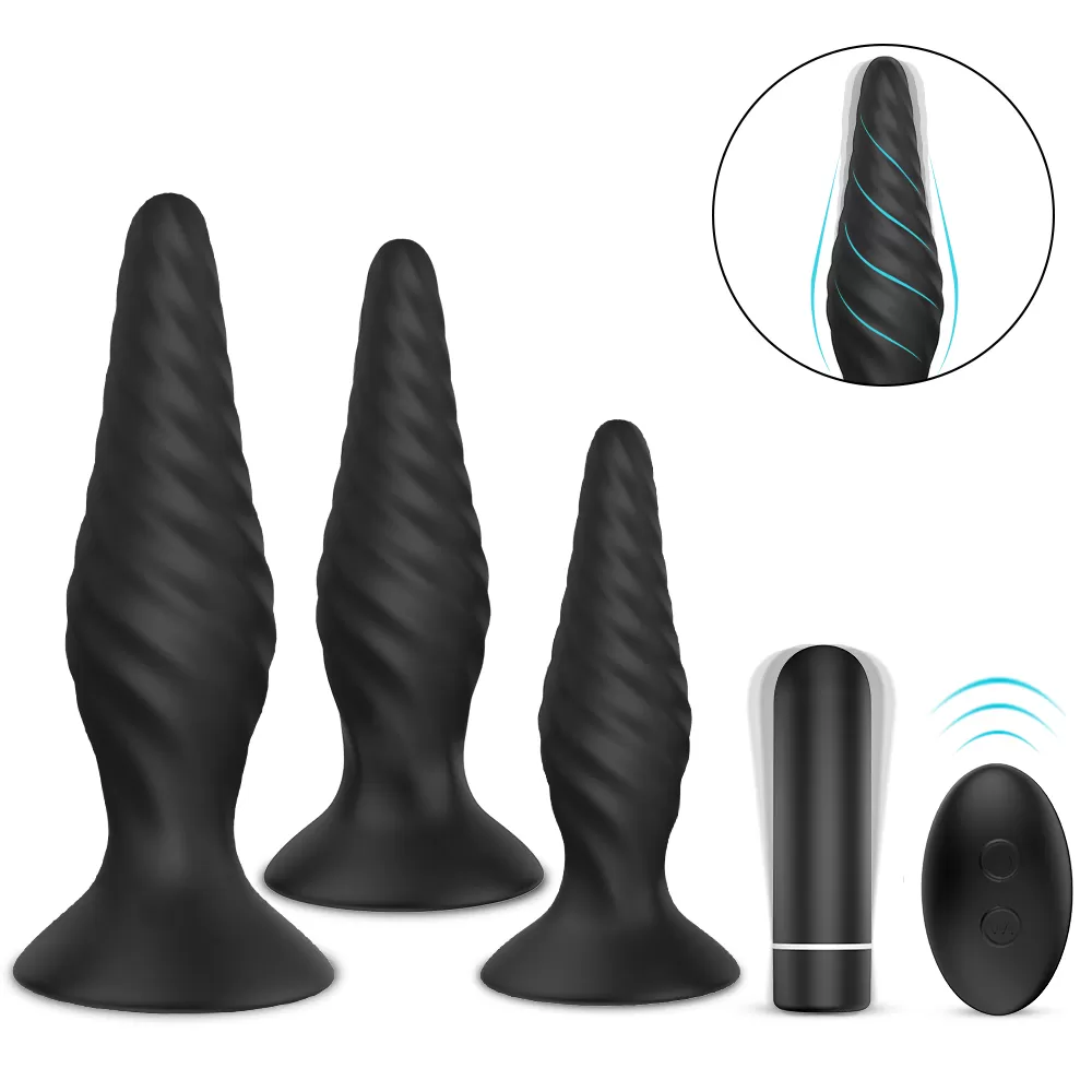 CREAM RCT Kablosuz Kumandalı Elektro Şok Titreşimli Anal Plug Set - tdmarketim.com