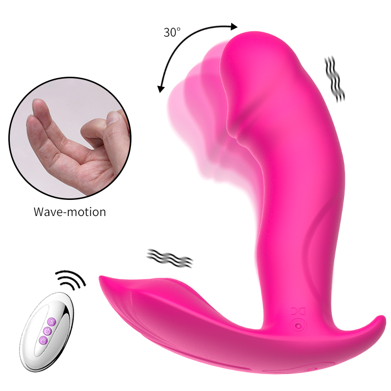 Cute M3 - Şarjlı Uzaktan Kumandalı Akıllı Isıtmalı G-Spot ve Klitoris Uyarıcı Dalga Hareketli Giyilebilir Yapay Penis Vibratör - tdmarketim.com
