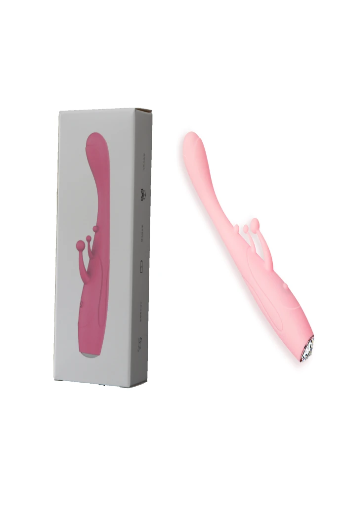 Diamond Klitoris Uyarıcılı Vibratör USB Şarjlı - Pembe - tdmarketim.com
