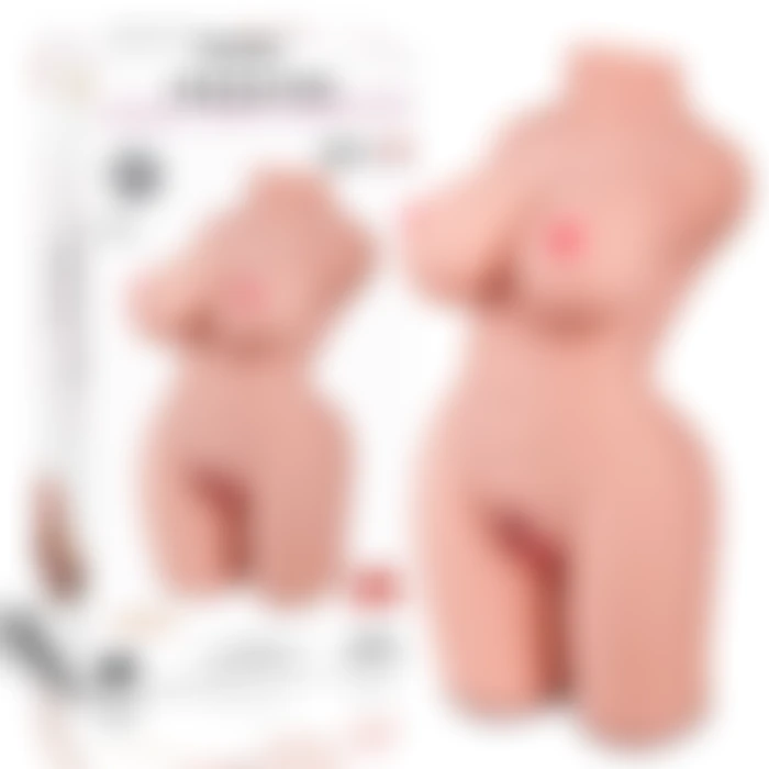 Premium Torso Masturbator Cherry - Büyük Boy Realistik Manken Anal Vajinal 2 in 1 Titreşimli Suni Vajina - tdmarketim.com