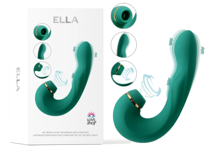 Ella Emişli Klitoris Uyarıcı Vibratör 3 Motorlu 10 Modlu - Pembe - tdmarketim.com