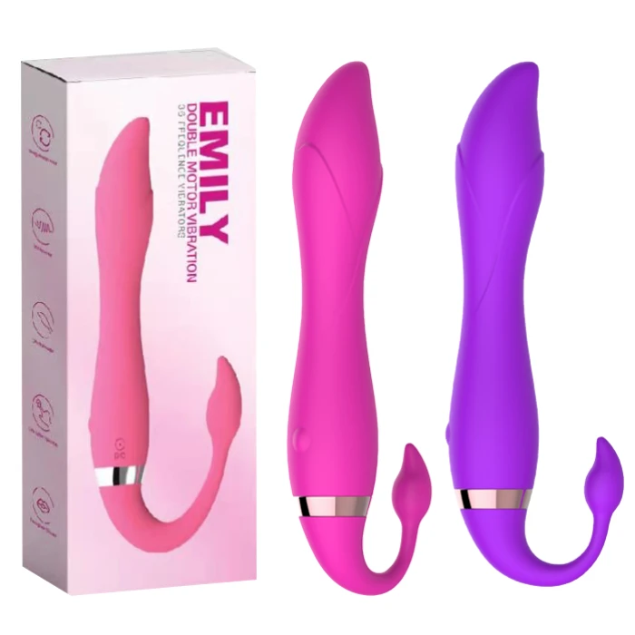 Emily Double Motor Vibration Vibratör Çift Motorlu USB Şarjlı - Mor - tdmarketim.com