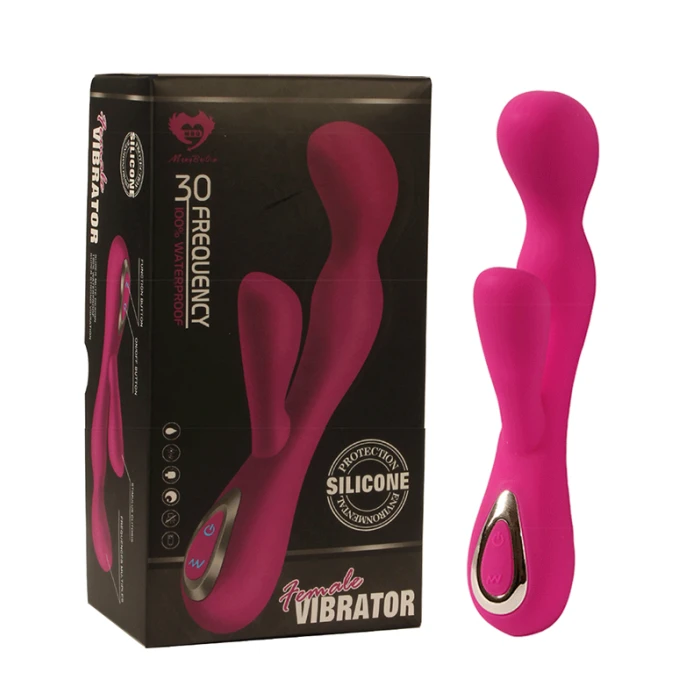 Female Renk Klitoris Uyarıcılı Vibratör Çift Motorlu USB Şarjlı - Mor - tdmarketim.com