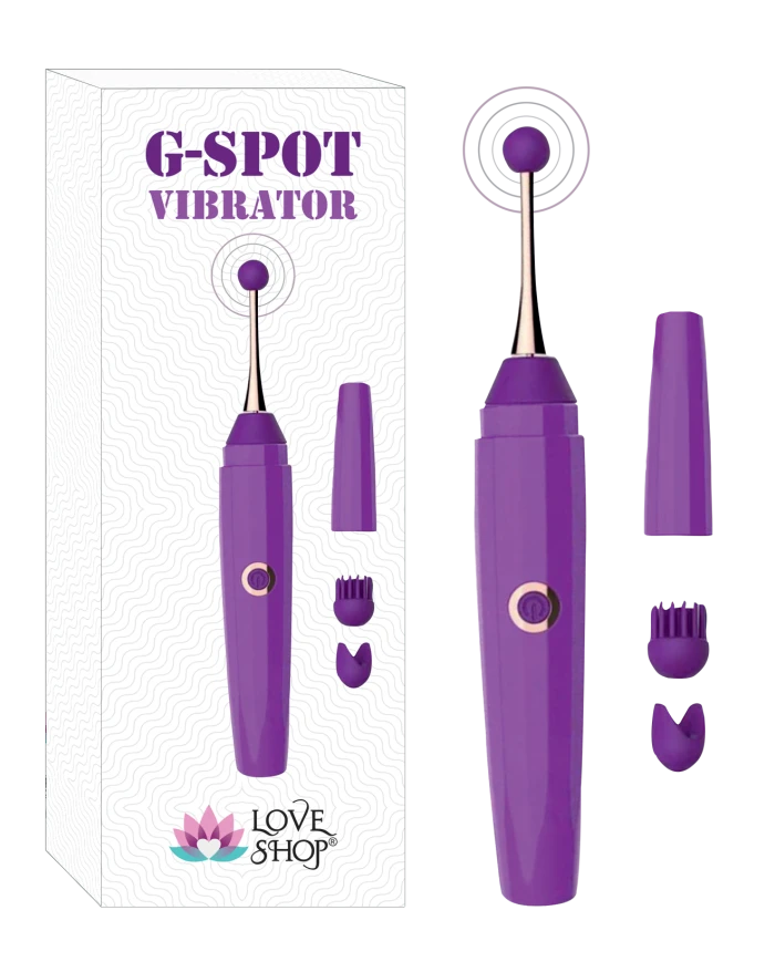 G-Spot Vibratör 10 Titreşim Modlu USB Şarjlı 3 Başlıklı - Mor - tdmarketim.com