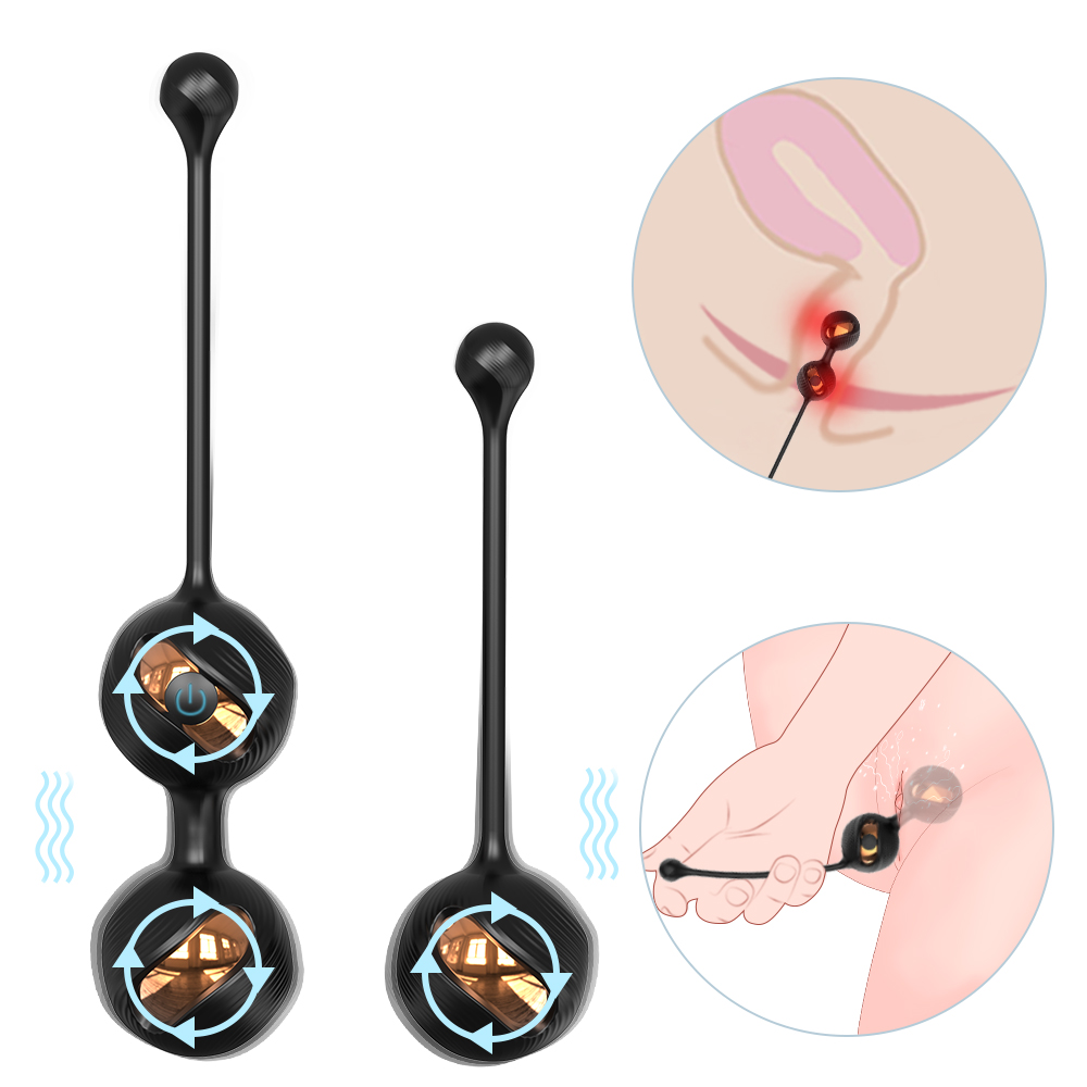 Gem Şarjlı Ağırlıklı Güçlü Titreşimli Vajina Kas Geliştirici Kegel Egzersiz Vajinal Topları - tdmarketim.com