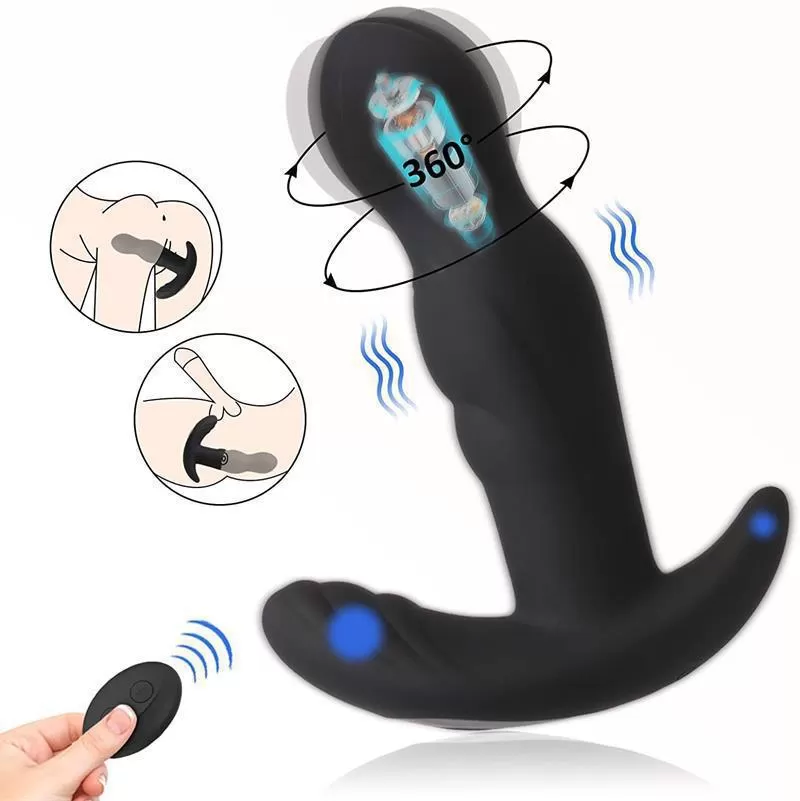 GUST Kablosuz Kumandalı Prostat ve Perine Uyarıcı Rotasyonlu ve Güçlü Titreşimli 2 in 1 Vibratör - tdmarketim.com
