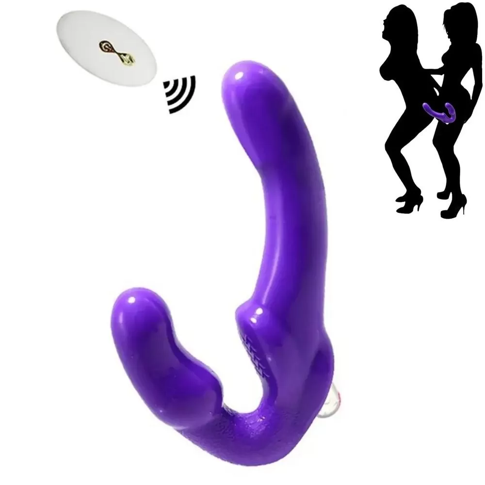 JIAMI Kablosuz Kumandalı Strapless Çift Taraflı Güçlü Titreşimli Dildo Vibratör - tdmarketim.com