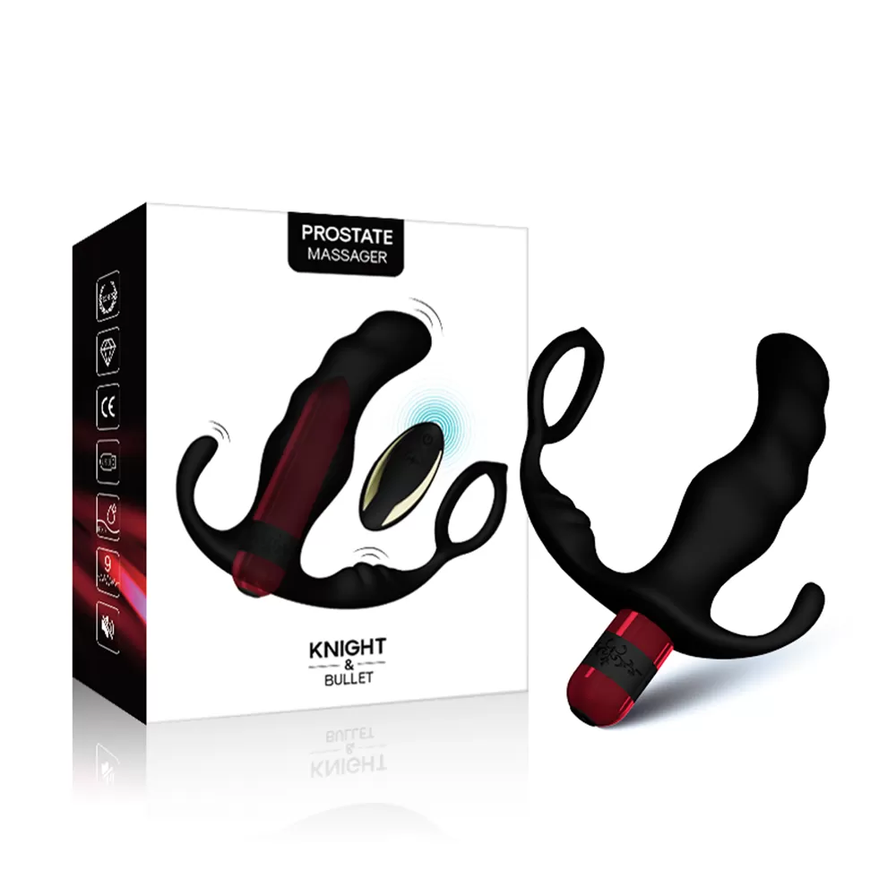 KNIGHT Kablosuz Kumandalı Penis Halkalı Prostat Masaj Vibratör - tdmarketim.com