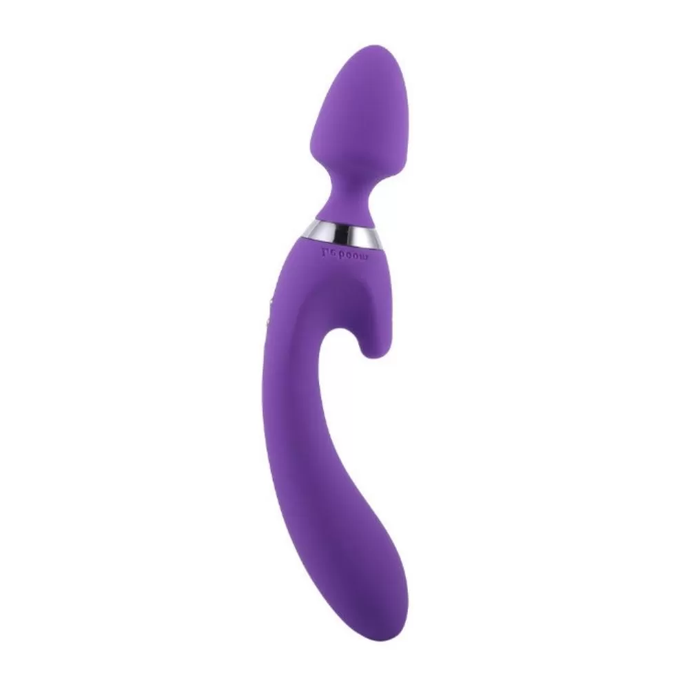 LEBOOM Çift Taraflı Klitoris ve G-Spot Uyarıcı Wand Massager Dildo Vibratör - Pembe - tdmarketim.com