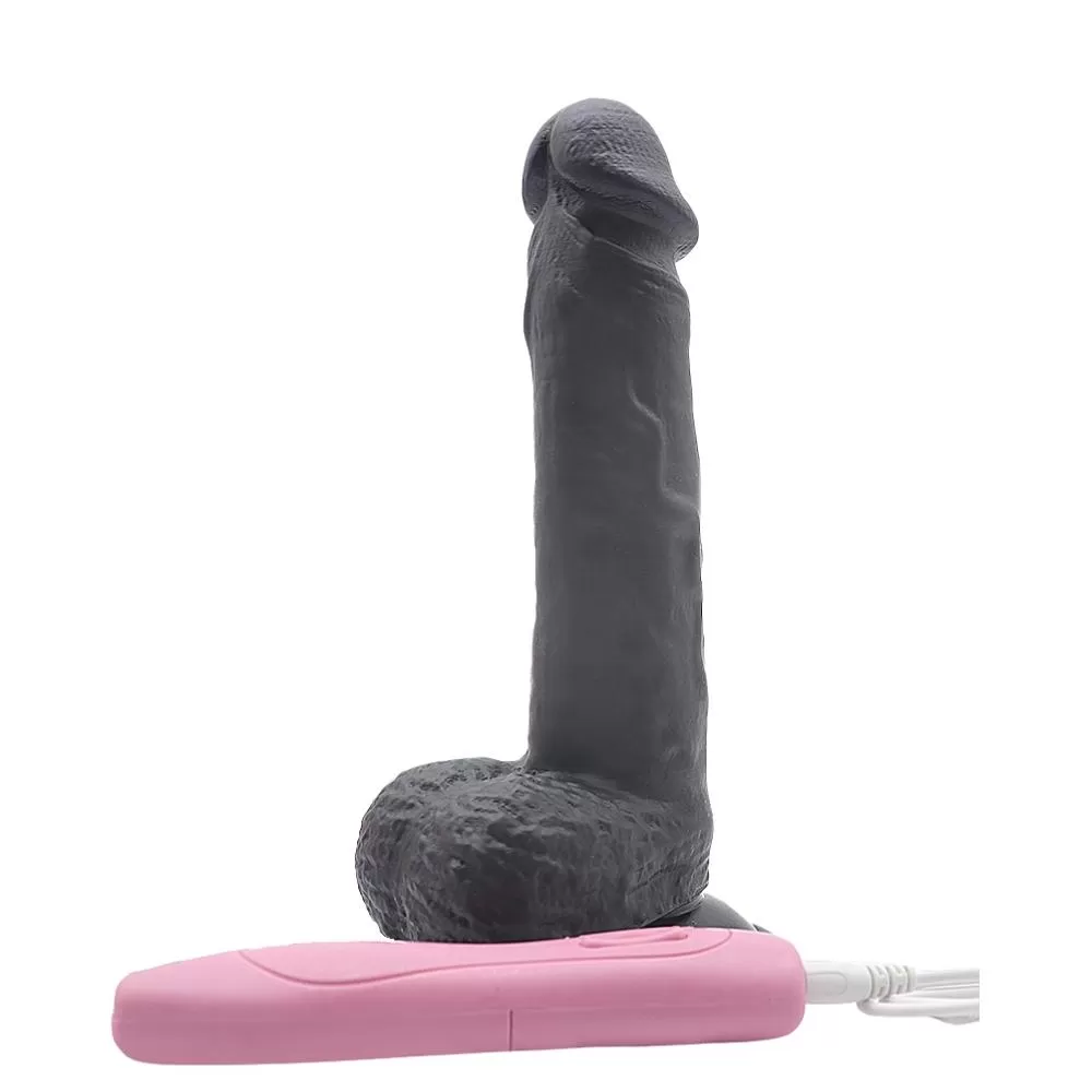 LIFELIKE VIBE Ultra Yumuşak Dokulu Titreşimli ve Rotasyonlu Realistik Vibratör Zenci Penis 20 CM - tdmarketim.com