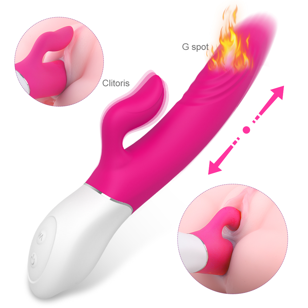 Lighters Şarjlı Isıtmalı İleri Geri Hareketli ve Güçlü Titreşimli 2 in 1 Rabbit Vibratör - tdmarketim.com