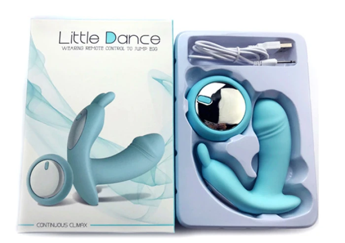 Little Dance Titreşimli Yumurta Vibratör Çift Motorlu 12 Modlu - Mavi - tdmarketim.com