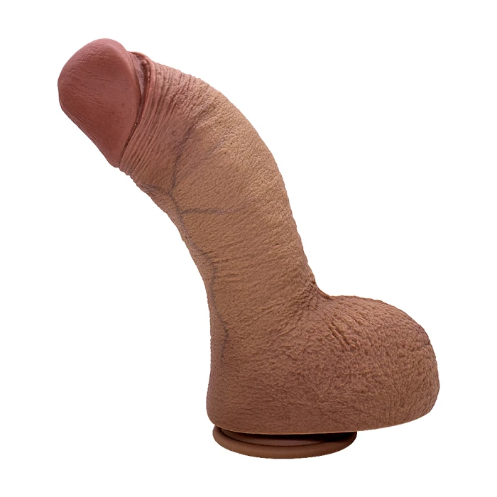 Marc Çift Katman Realistik Penis Dildo 28 cm – Vantuzlu, Damarlı ve Testisli - tdmarketim.com
