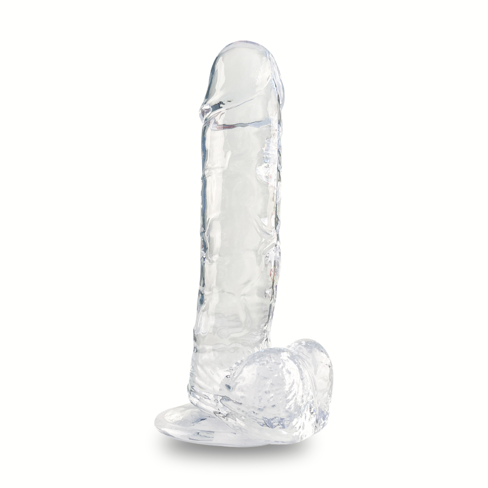 MYST COLOR Dildo Realistik Jel Dokuda Ultra Yumuşak Şeffaf Yapay Penis 22 CM - tdmarketim.com