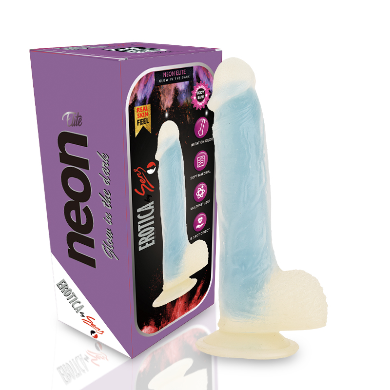 NEON ELITE Glow in the Dark - Karanlıkta Parlayan Dildo Ultra Realistik Yapay Penis Vibrator - tdmarketim.com