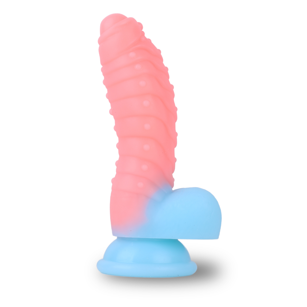 NEON ELITE Glow in the Dark - Karanlıkta Parlayan Tırtıklı Dildo Ultra Yumuşak Realistik Yapay Penis  - tdmarketim.com