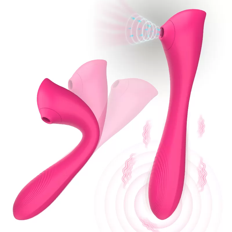 Otomatik Isıtmalı Kıkırdaklı Bükülebilir Klitoris Emiş Güçlü ve G-Spot Uyarıcı Titreşimli 2 in 1 Vibratör - tdmarketim.com