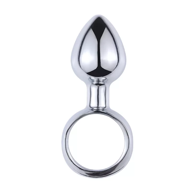 Parmağa Takılabilir Halkalı Metal Anal Plug 5 CM - tdmarketim.com