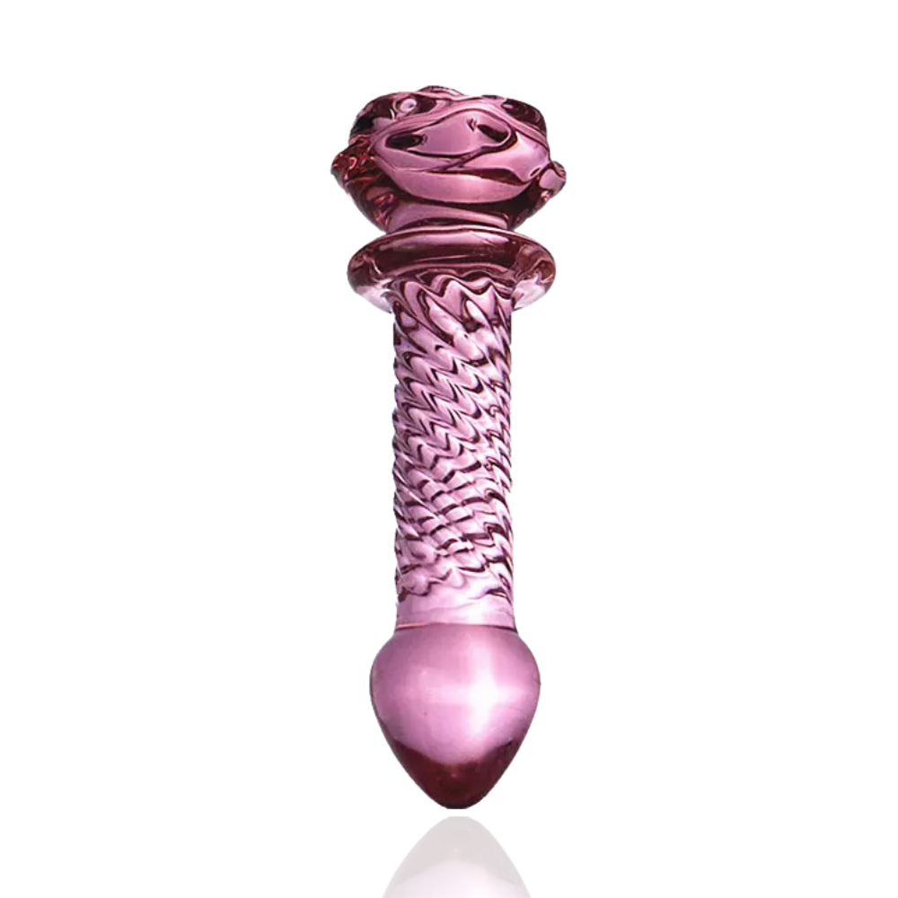 Pembe Kristal Cam Anal Plug Yapay Penis 16 CM - tdmarketim.com