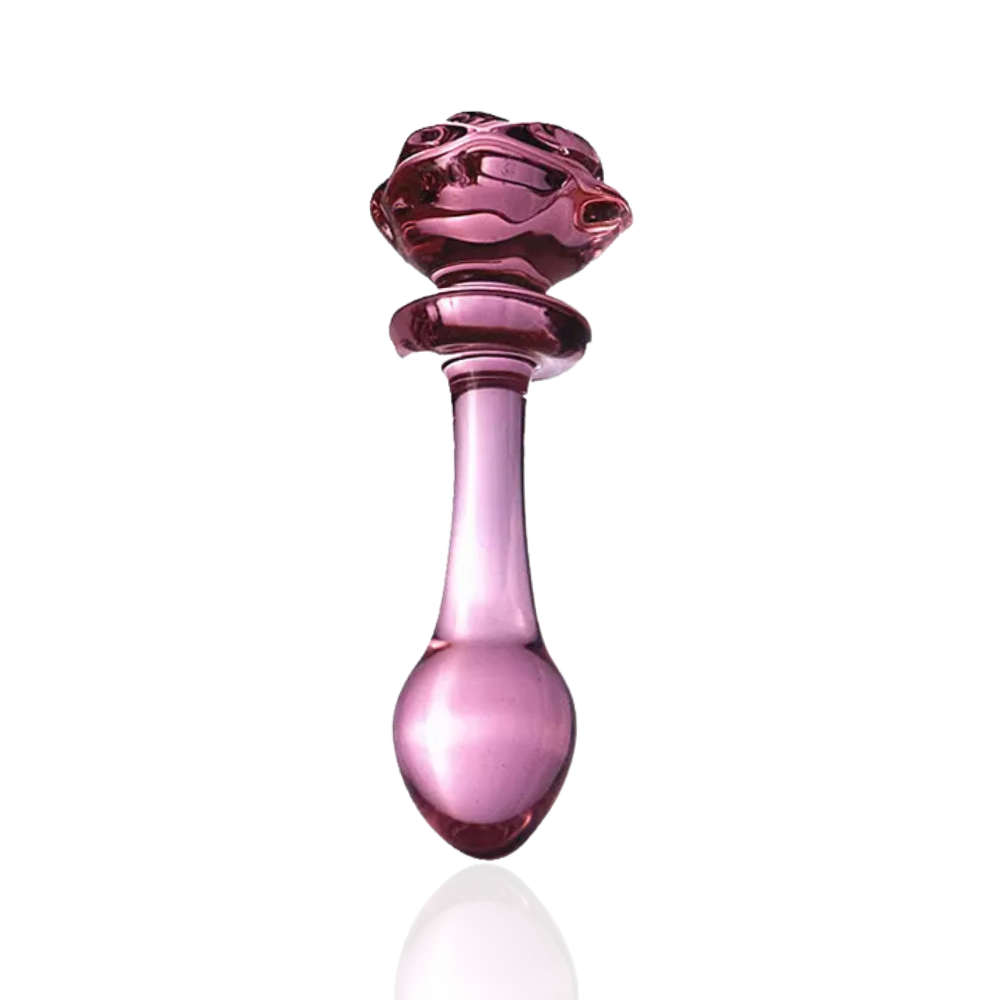 Pembe Kristal Cam Anal Plug Yapay Penis 14 CM - tdmarketim.com