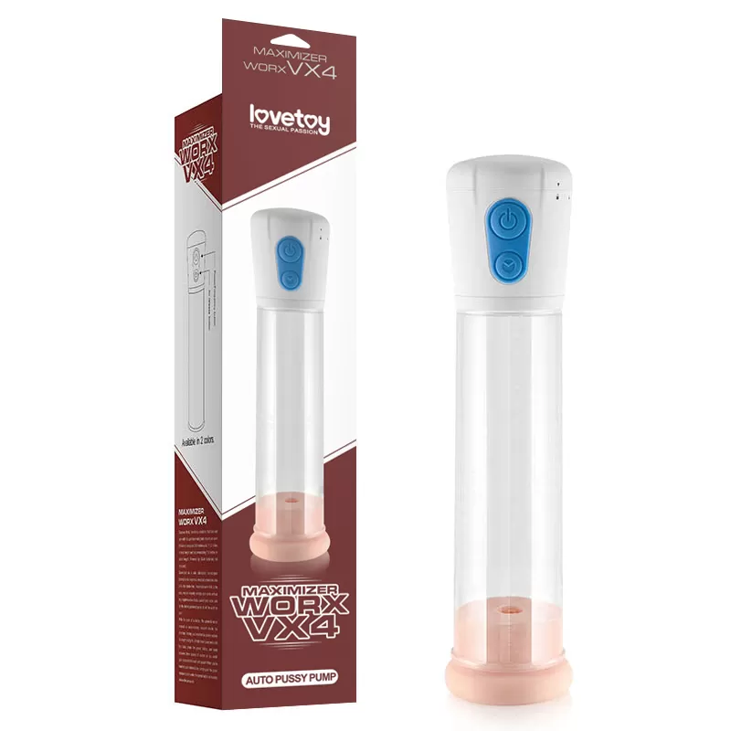 Pilli Otomatik Pro Penis Pompası Vajina Başlıklı Beyaz - Maximizer Worx VX4 - tdmarketim.com