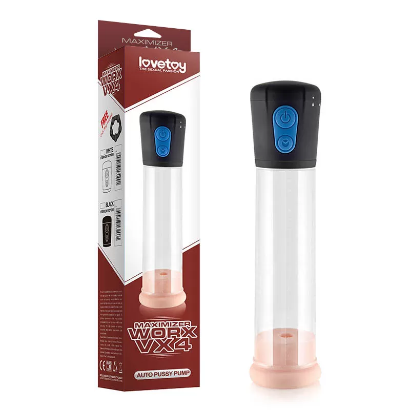 Pilli Otomatik Pro Penis Pompası Vajina Başlıklı Siyah - Maximizer Worx VX4 - tdmarketim.com
