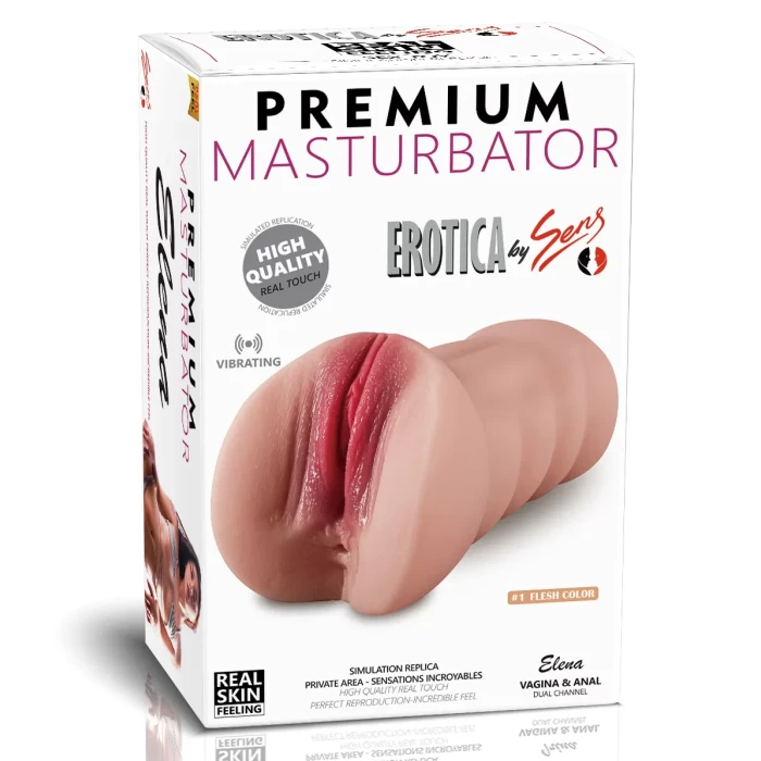 Elena Anal Vajina Çift Girişli Realistik Mastürbatör – Titreşimli, Isıtmalı, TPE Yapay Vajina - tdmarketim.com