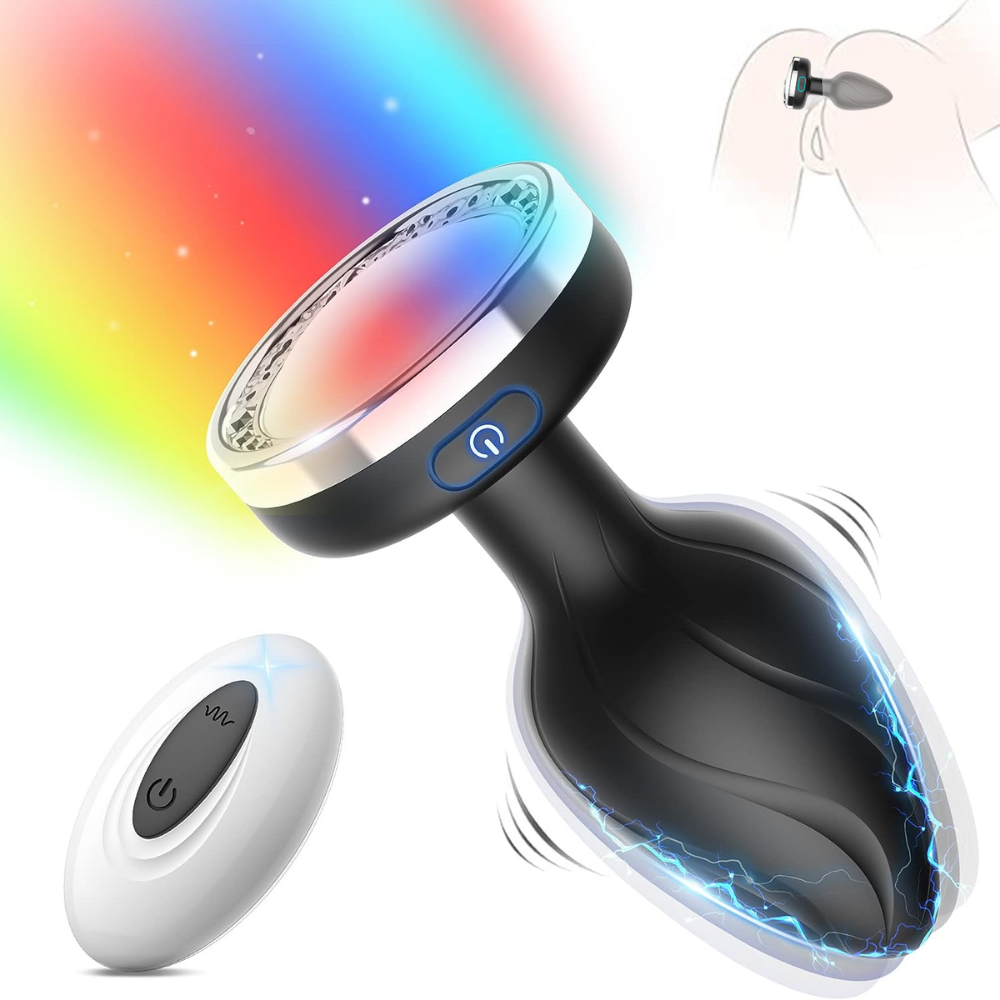 PRIME TOYS Işıklı Anal Plug Titreşimli Kablosuz Kumandalı Giyilebilir Anal Vibratör - tdmarketim.com
